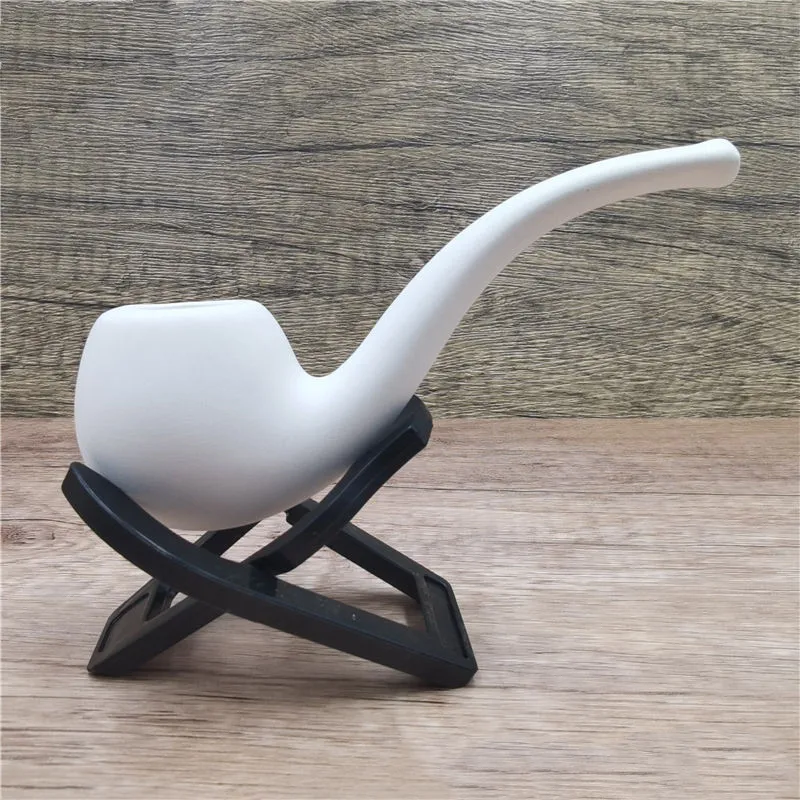 Delicate Resin ceramics Tobacco Pipe Retro Classic Bent Smoking Chimney Filter Pipe Potable Handheld Cigarette Accessories