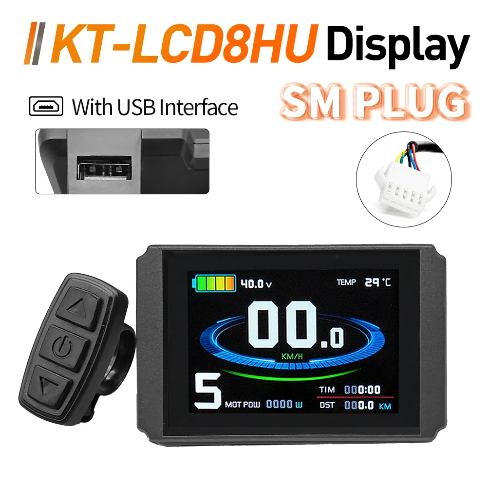 Affichage KT-LED880 36V 48V Pour Vélo Électrique - Écran Couleur Intelligent Compatible Contrôleurs KT