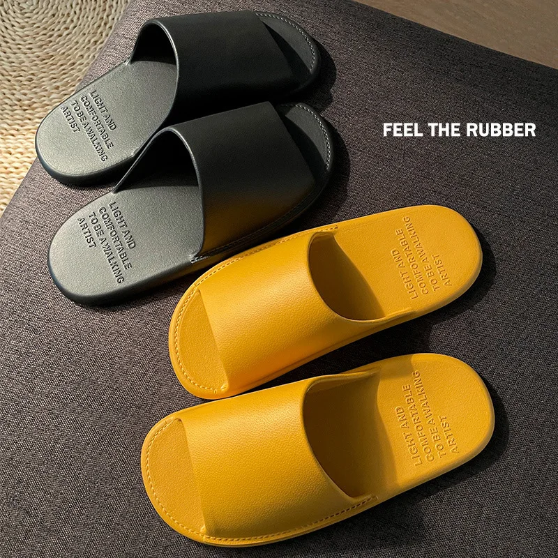 Summer Home Slippers Men Women Simple  Color Bathing EVA Slippers Outdoor Fashionable Bathroom Shower Casual Style