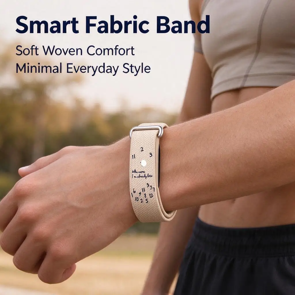 For Google Fitbit Air Crown Clock Printed Nylon Woven Strap Vintage Timepiece Graphic Sport Replacement Band