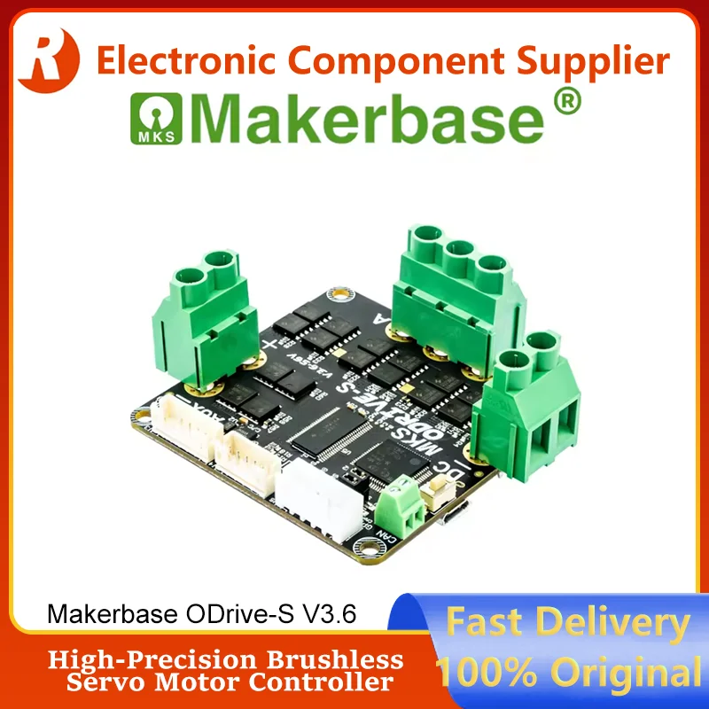 Makerbase MKS ODrive3.6 ODrive S FOC 3-phase BLDC Single Motor Servo Controller TYPE-B 12-56V 60A BRAND NEW FAST DELIVERY