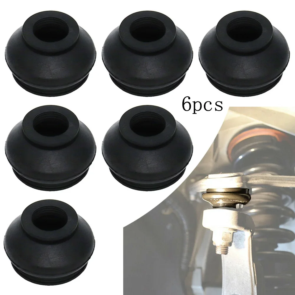 Car Dust Boot Covers Cap Accessories Ball Joint Tie Rod End 6 Pcs/set Decor Gaiters Parts Rubber Hight Quality image 6