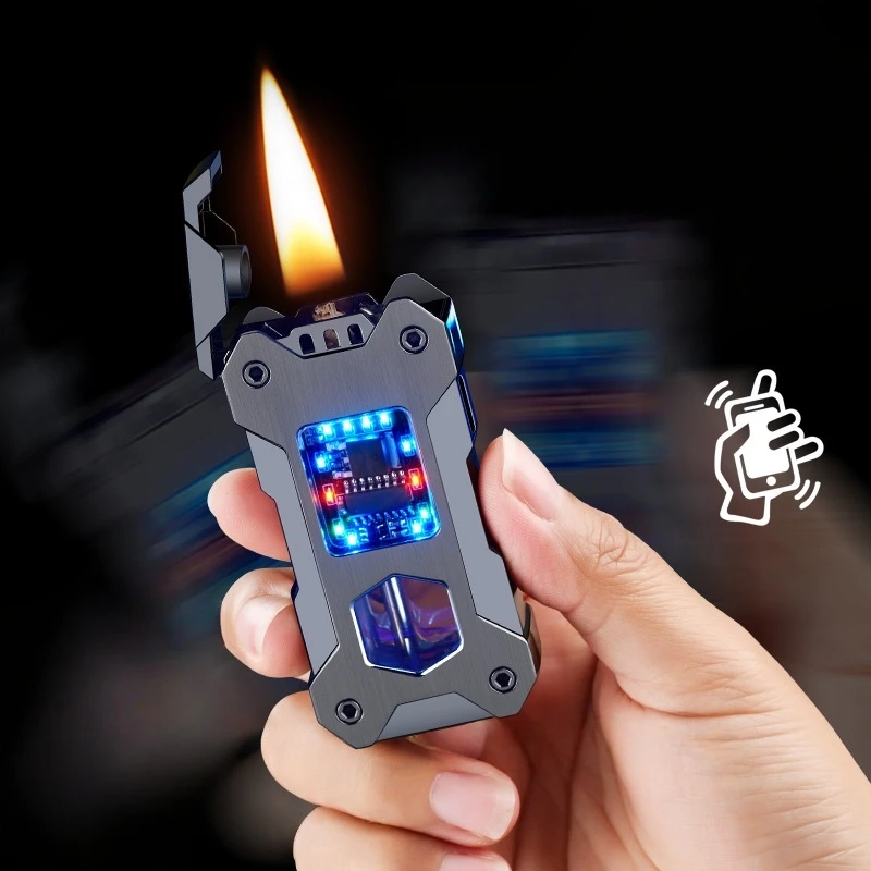 Mechanical Voice Controlled Induction Intelligent Lighter Oil Electric Dual Use High-end Men's Gift Cigarette Accessories
