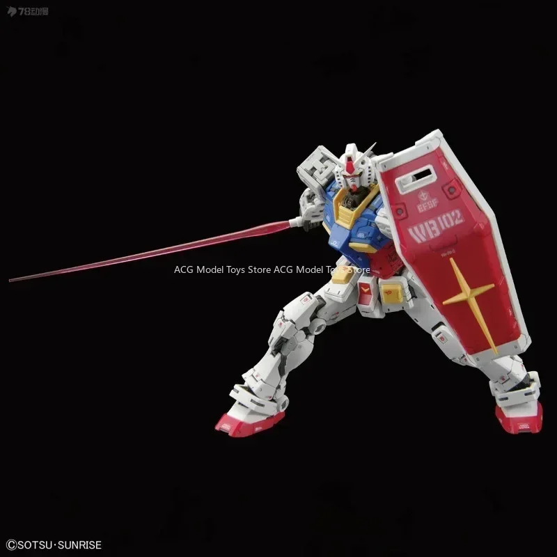 Originele Bandai RG 1/144 RX-78-2 Gundam Ver.2.0 Anime Action Figure Model Kit Monteren Speelgoed Verjaardag Collectie Gift