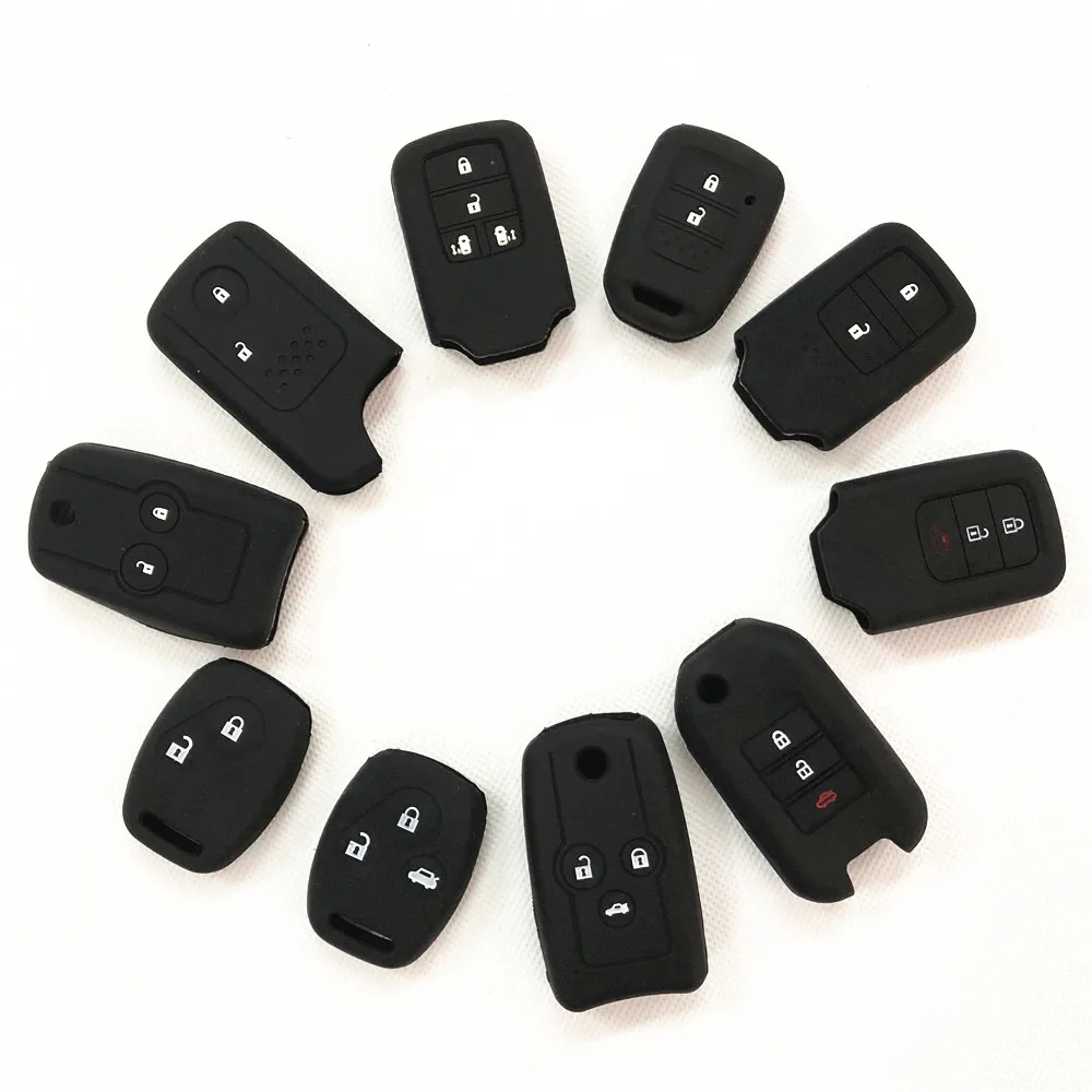 Silicone Car Key Cover Holder Case For For Honda Ciimo Elysion AVANCIER CR-Z INSIGHT UR-V XR-V Legend N-Box N-WGN