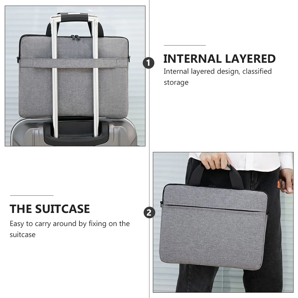 15 6 Laptop Bag Handbag Shoulder Computer Notebook Carrying Case 156 Inch Pouch Grey