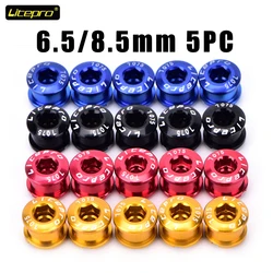 Litepro Bike Chainring Bolts 6.5mm 8.5mm Single/Double Speed Disc Chainwheel Screws for Bicycle Crankset Bike Accessories