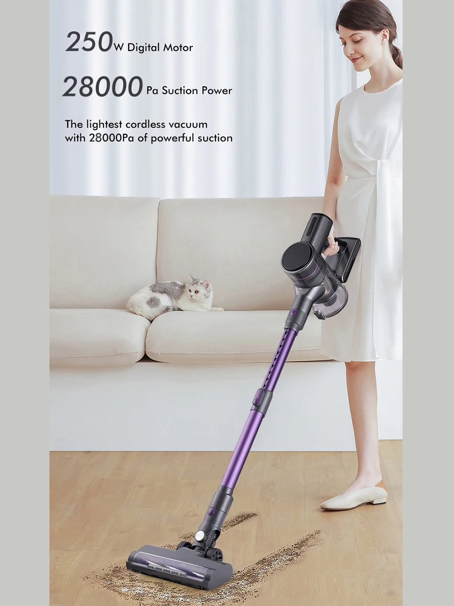 V14 Wireless Handheld Vacuum Cleaner 28kPa Powerful 8 in 1 Electric Vacuum Sweeper Cordless Home Car Remove Mite Dust Cleaner