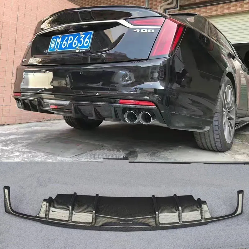 ABS Golss Black Rear Body Kit Bumper Diffuser Lip Splitters Spoiler for Cadillac CT6 2018 2019 2020 2021 Car Accessories