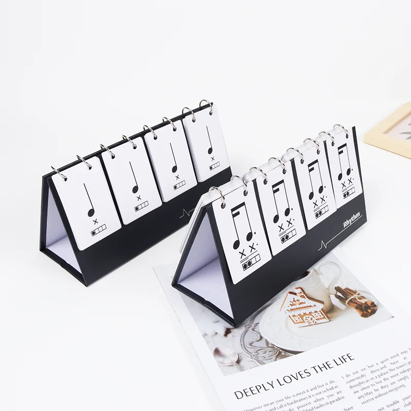 Music Theory Rhythm Flash Cards Note Training Card Music Teaching Props for Beginner Music Students Improve Sightreading Musical