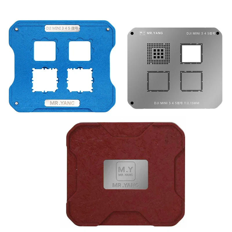 

Трафарет для реболлинга BGA MR.YANG для модуля сигнала DJI Mini 3/4/5, платформа для нанесения паяльной пасты