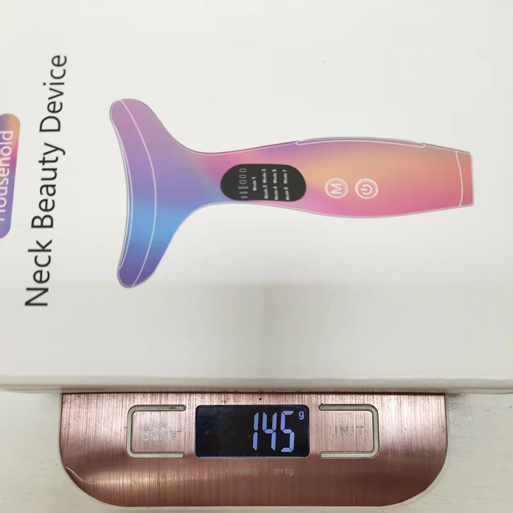 جهاز تجميل الوجه والرقبة EMS مكركرنت آلة شد الوجه الاهتزاز LED مدلك الوجه مزيل الذقن المزدوج أدوات العناية بالبشرة #5