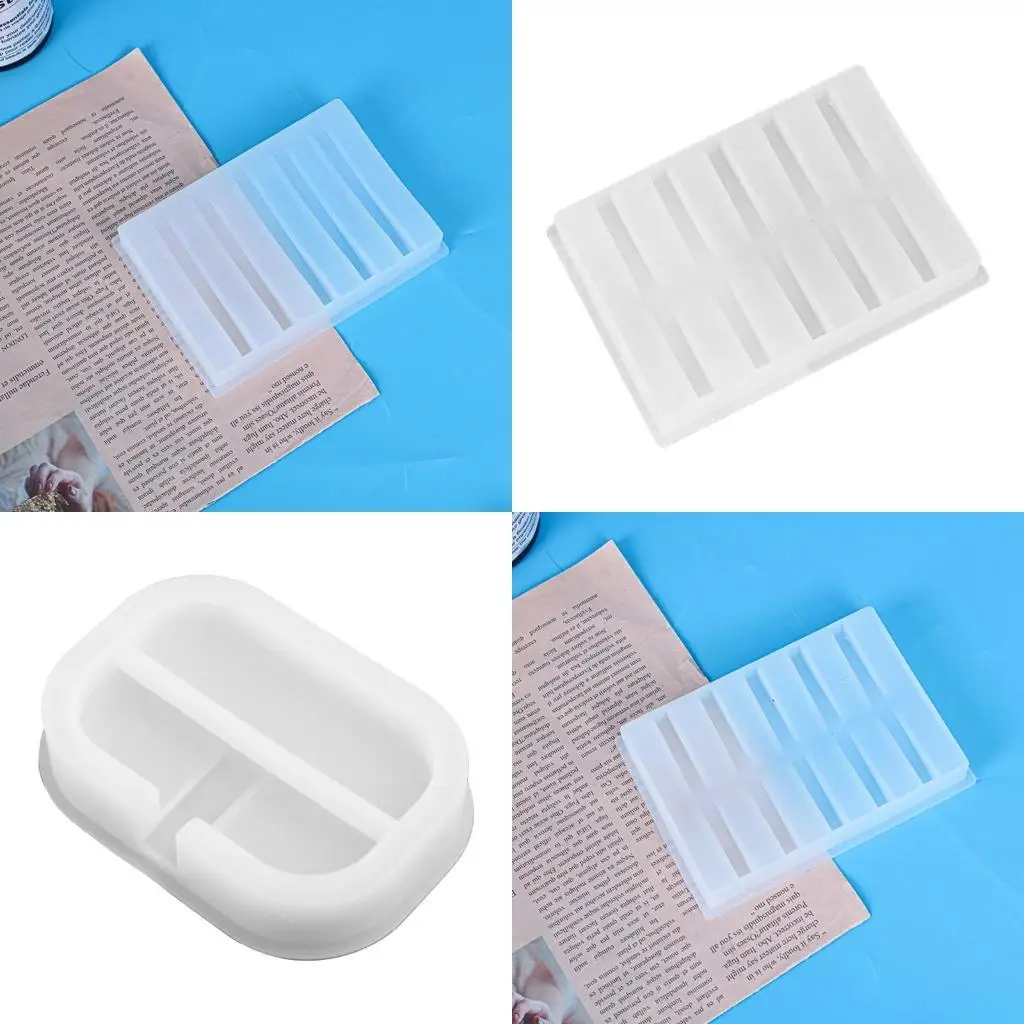 

A52E Handmade Soap Box Silicone Mold Soap Dish Epoxy DIY Crafts Resin Mold Soap Tray Casting Mould Soap Holder UV Resin Mold