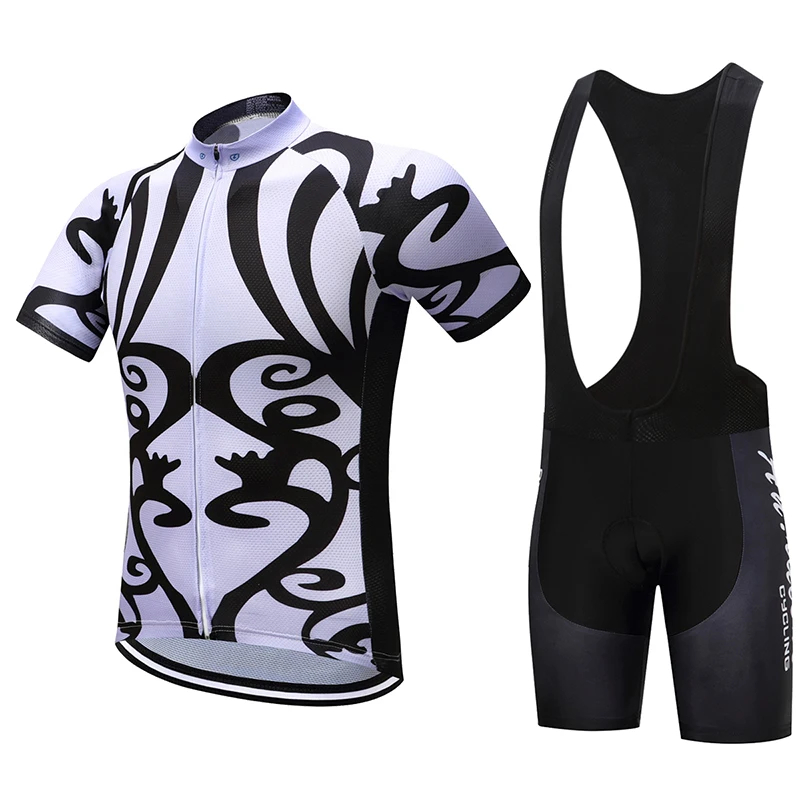 

Summer Unisex Quick Dry Cycling Sets Anti-sweat Black Totem 3D Padding Cushion Sport Jerseys Customized/Wholesale Service