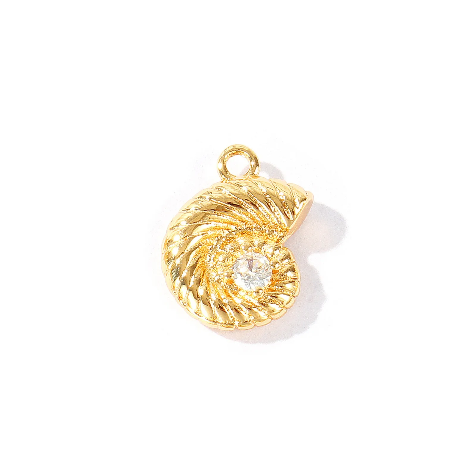 2 Stück Messing-Anhänger Meeresmuschel Seestern Strass 18K vergoldete Anhänger für DIY Halsketten Ohrringe Schmuckzubehör Großhandel – Detail 9