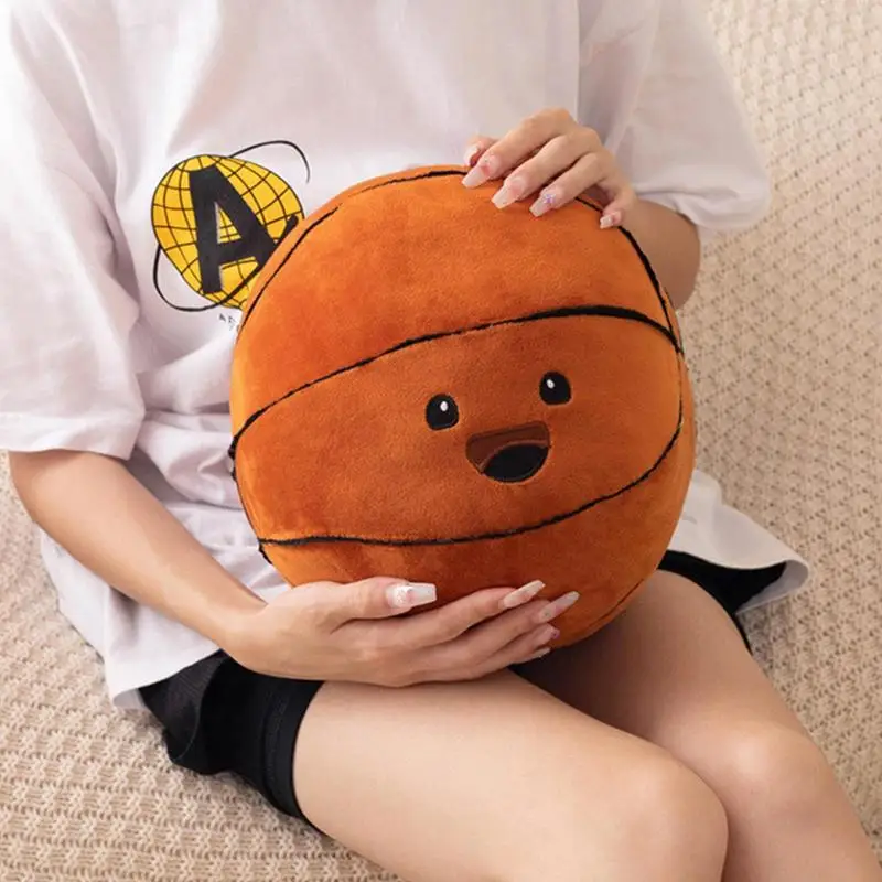 Football Plush Toy Fluffy Ball Stuffed Pillows Cute Stuffed Dolls Cartoon Soft Fluffy Pillows For Children Kids Boys Gifts Home