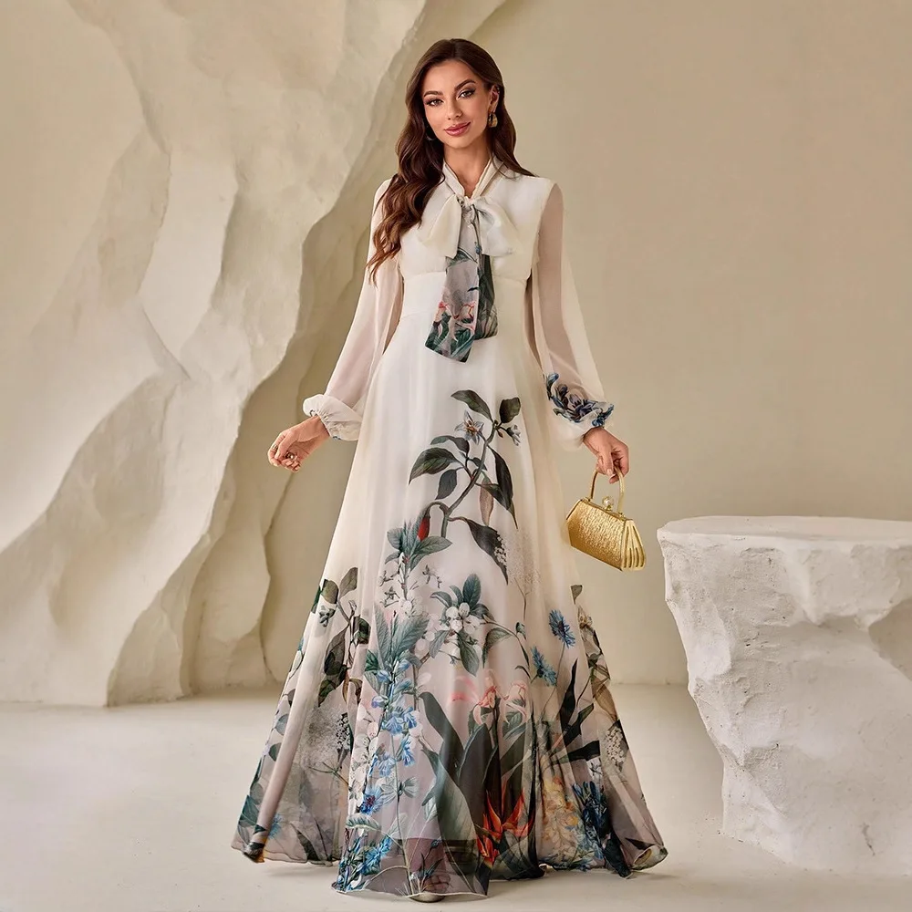 

Платье-абайя для женщин на Ид, праздничные платья, мусульманские платья с принтом, длинная роба, джалабия, марокканские абайи, арабский дубайский кафтан, исламские платья, Рамадан