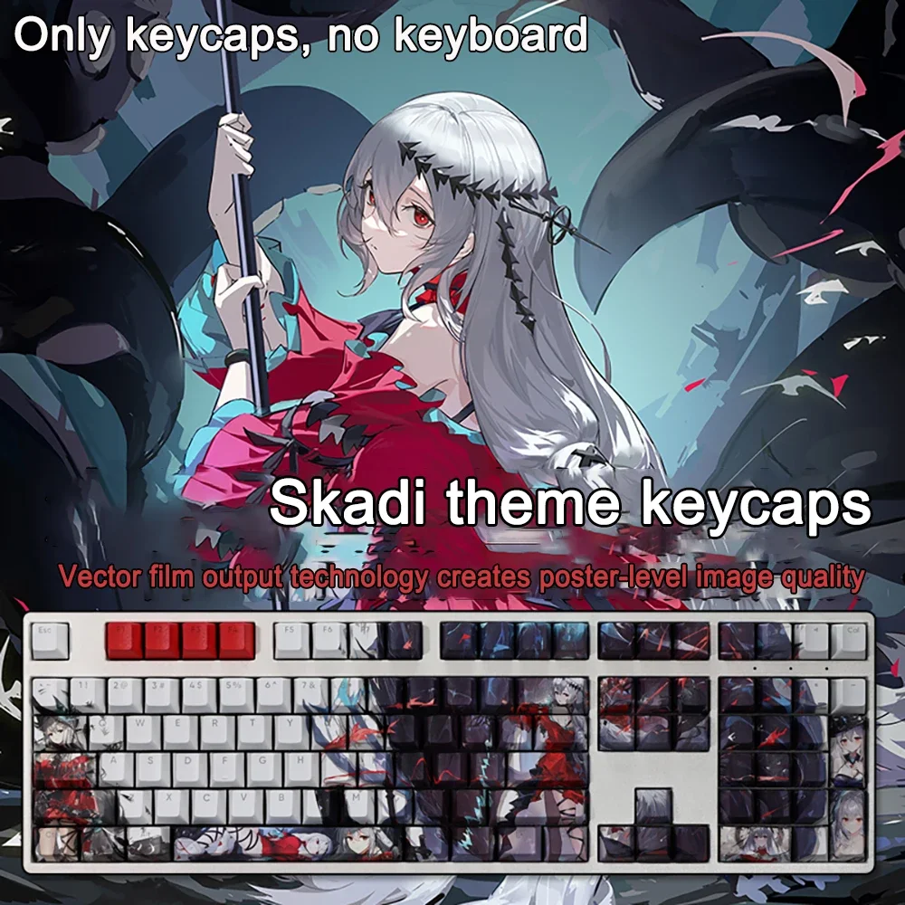 Game Arknights Honeyberry Alle Charaktere Tastenkappen PBT Dye-Sub Cherry Hintergrundbeleuchtete Tastenkappen Anime-Tastenkappen für ANSI 61 87 108 Layout – Detail 21