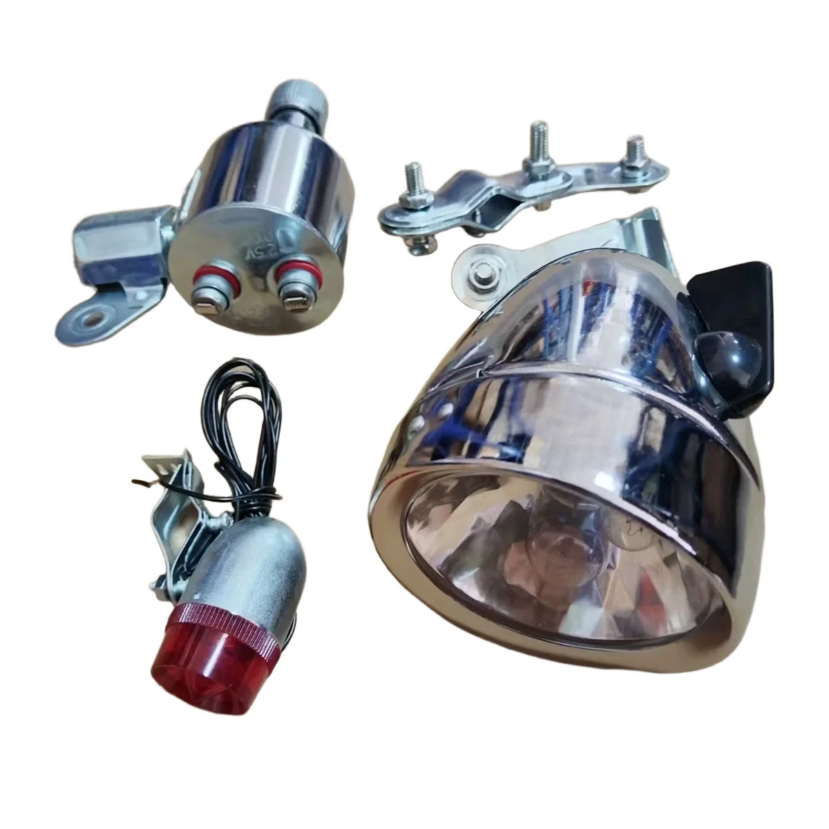 Friction Generator Dynamo Head Tail Light LED Lamp MTB Mountain Cycling Taillight Headlight Kit 12V 6W