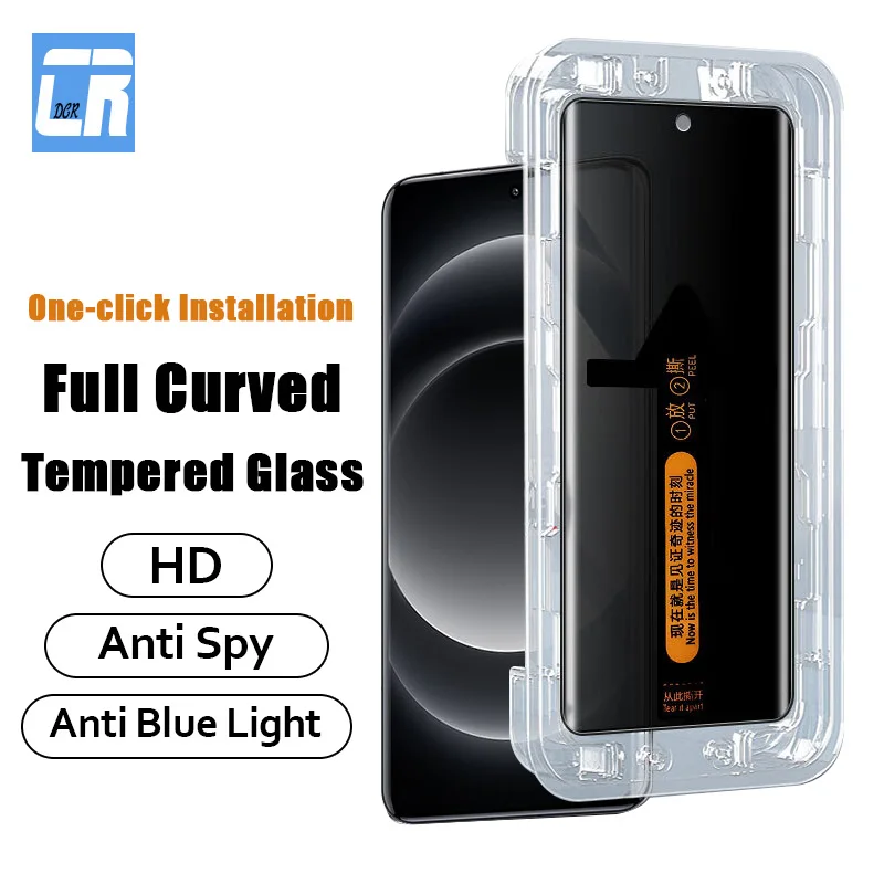 

3D One-click Installation Edge Glue Tempered Glass For Xiaomi 14 13 12X 12S 12 11 Ultra Redmi Note 13 Pro Plus Screen Protectors