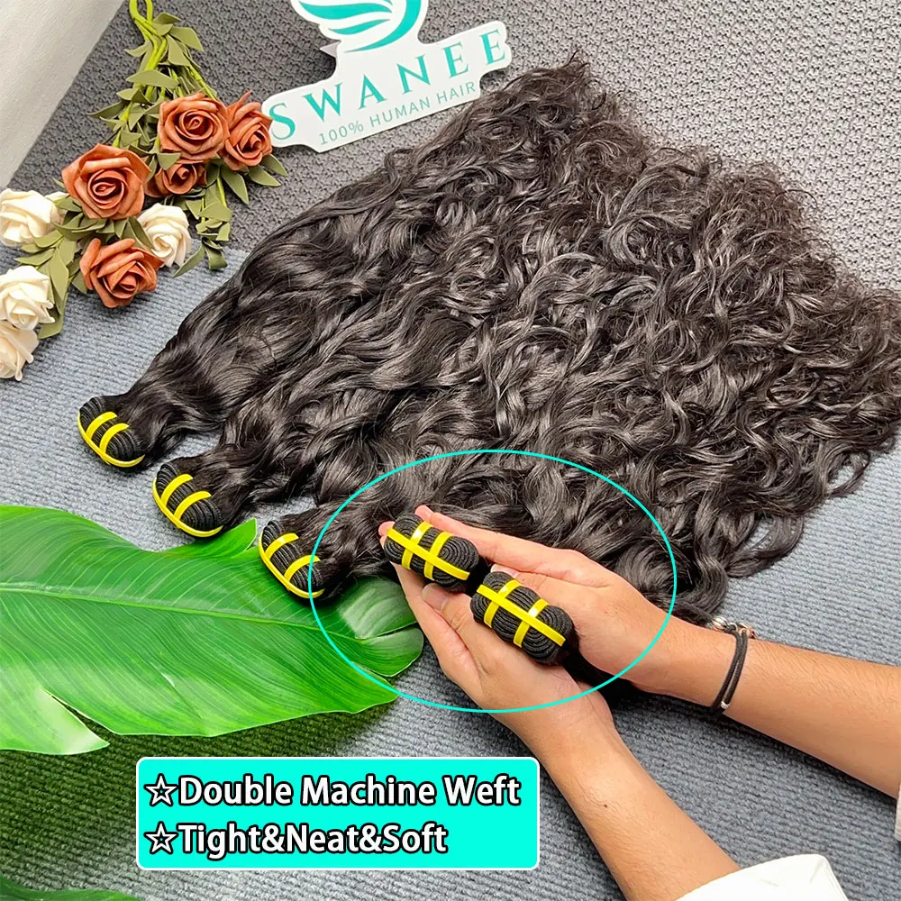 Natural Wave Vietnamese Human Hair Bundles Double Weft #1B Natural Black Raw Virgin 100% Human Hair Weave Extensions 100g/PCS