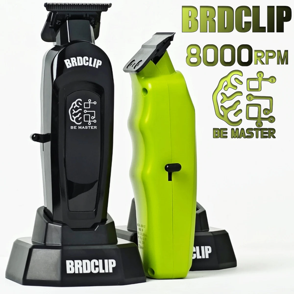 BRDCLIP Professional Electric Hair Trimmer BRD 107 Hair Clipper for Man 8000RPM with Base 2000mAh Barber Shop Carving Machine