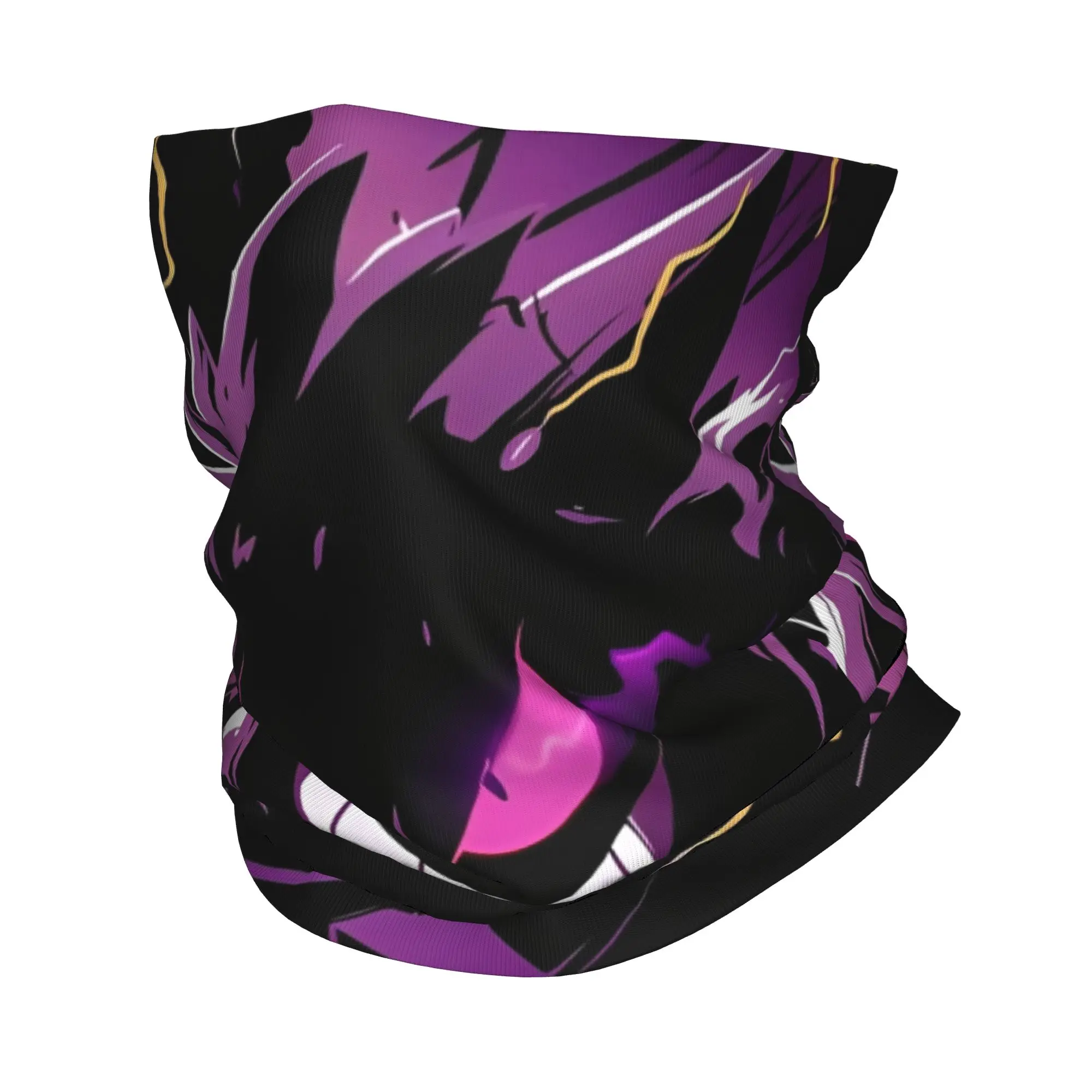 

Покемонный шарф Gengar, чехол для шеи, бандана, многофункциональная велосипедная повязка для волос, повязки на запястье, унисекс, ветрозащитный