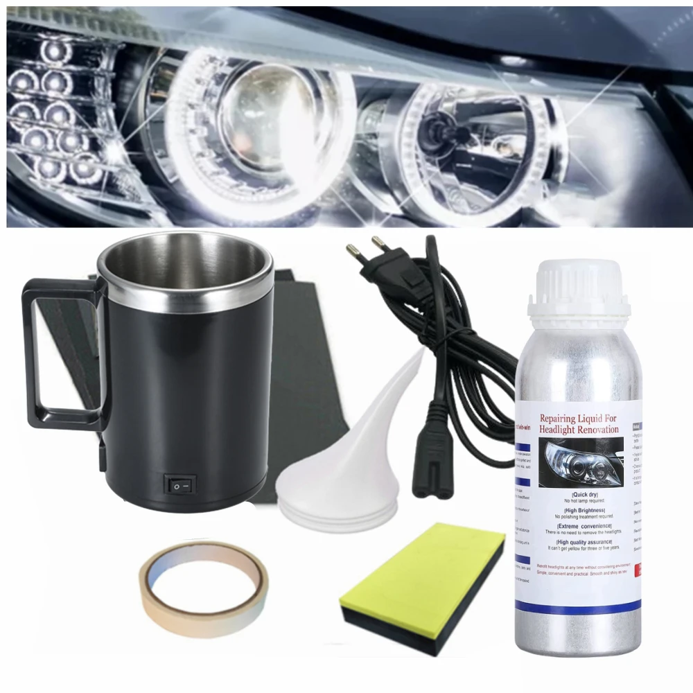 Lamp Renovation Refurbished Headlight Recovery Regeneration Polymerization Car Headlight Cleaning Repair Fluid Polishing Kit