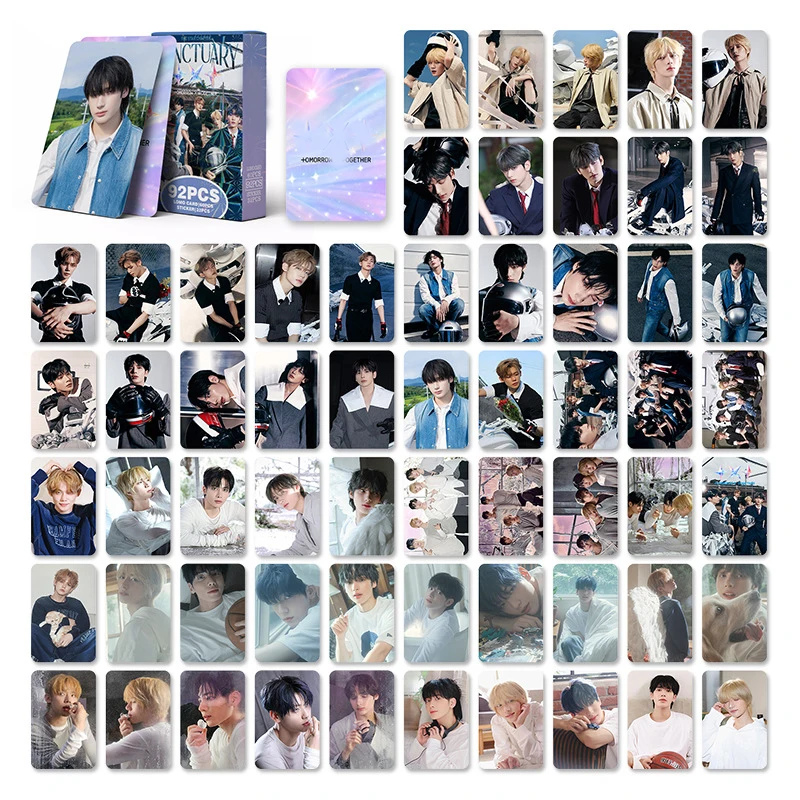 KPOP Super Star 92 PCS Small Cards SooBin BeomGyu TaeHyun New Album SANCTUARY YeonJun Self-printed Fan Cards Hyuning Kai Gifts