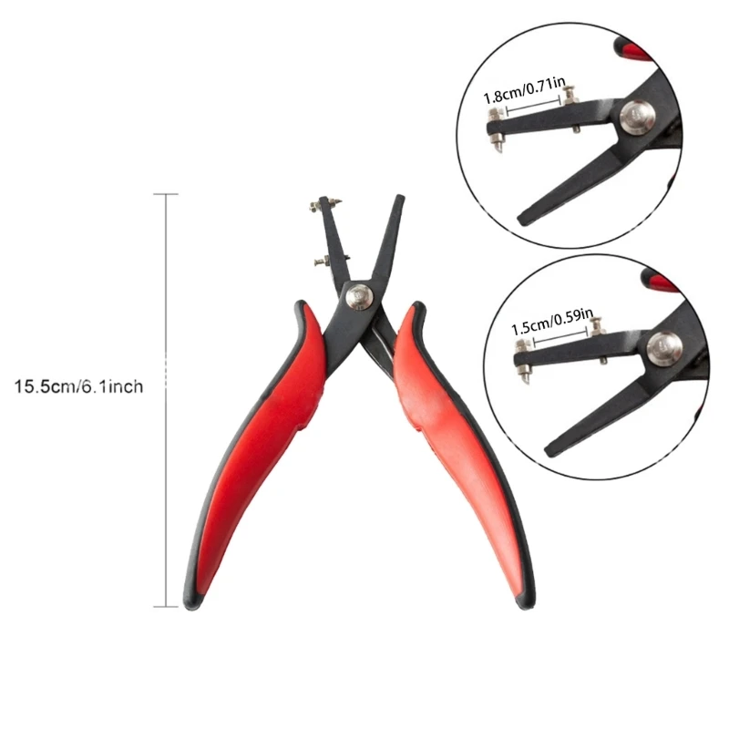 ipiip Durable Metal Hole Pliers Punching Pliers Metal Punching Tools Suitable for Soft Metal Sheets and Stamping Blanks