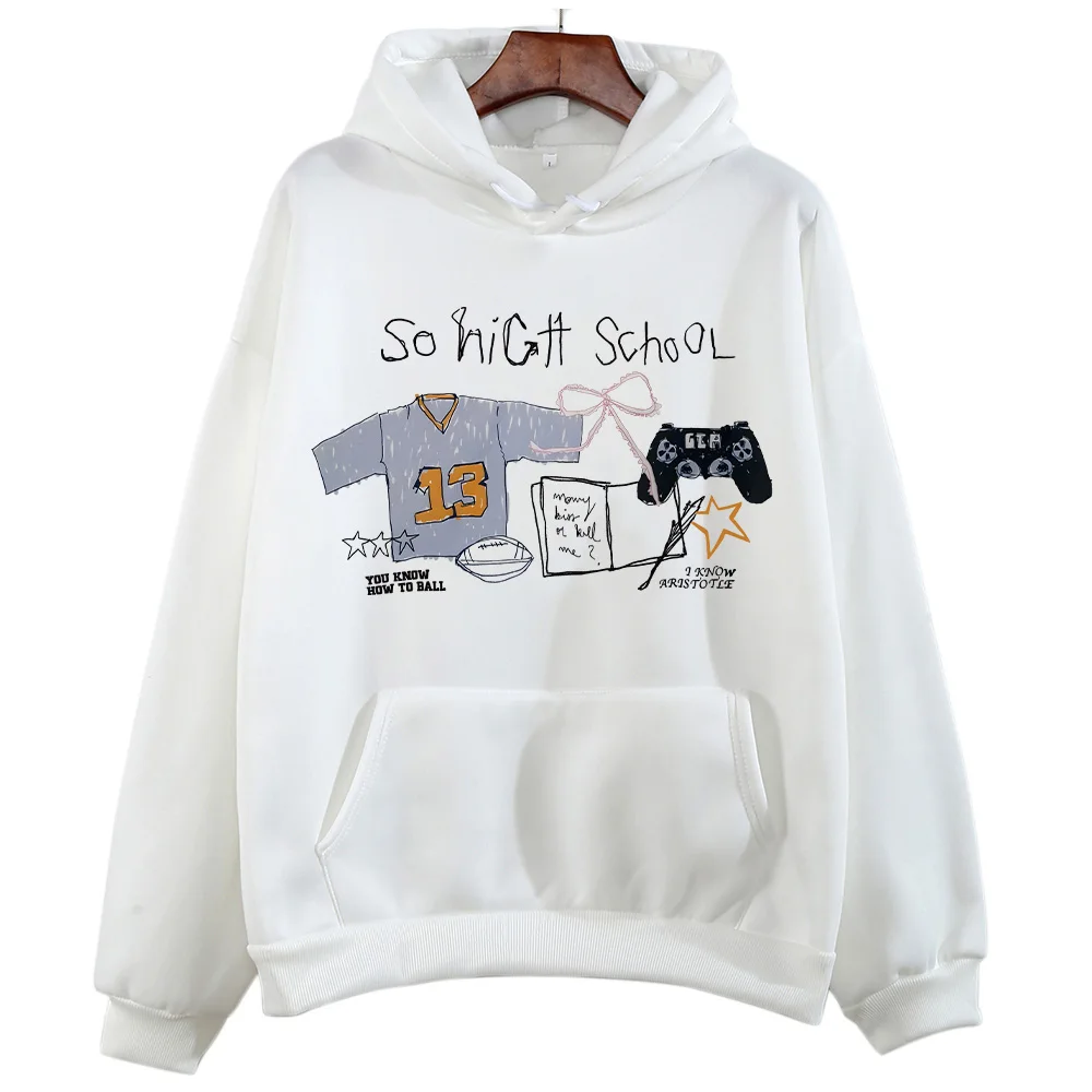 

TS So High School Music Graphic Hoodies Harajuku Casual Pullovers Women Men High Street Long Sleeve Sweatshirt Clothing Y2K Tops