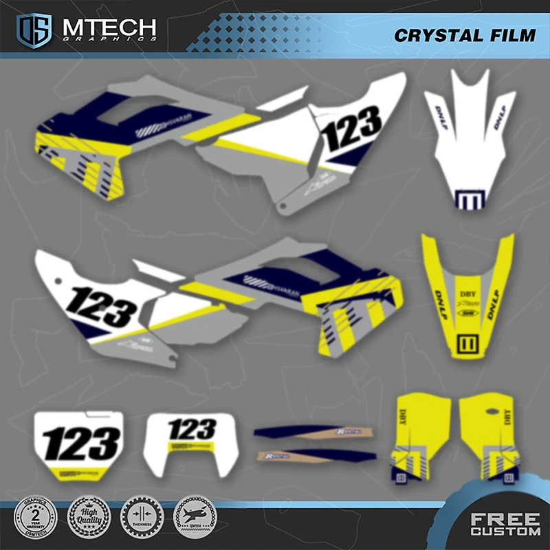 

DSMTECH For Husqvarna 2023 2024 TC FC 2024 2025 TE FE 125-450cc Motorcycle Graphics Decal Stickers Kits 002