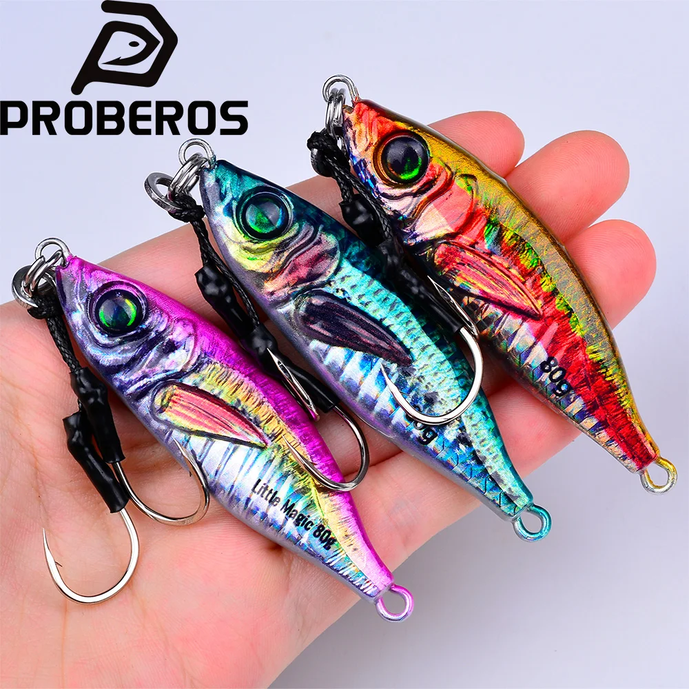 

PROBEROS 3D painting spraying real fish scale bionic coating 1pc Luminous Bait 0.25-2.82oz Bionic Bait Long Range Fishing Lures