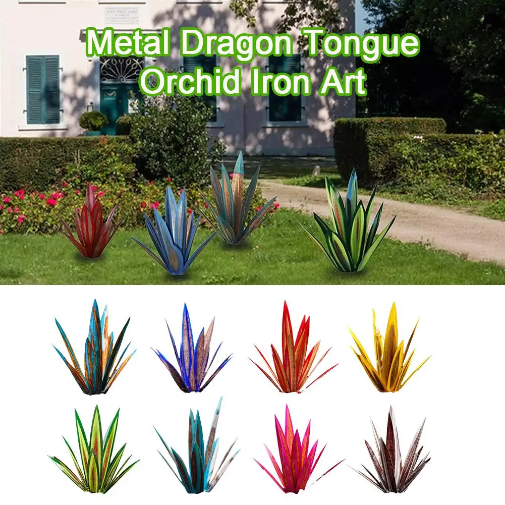 

For Garden Exquisite Metal Plant Non-fading Multicolor Metal Art Tequila Cactus Sculpture For Garden Z4K6