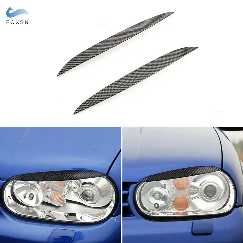 

Для VW Golf 4 MK4 1997-2002 ABS автомобильный Стайлинг фар, накладка для бровей, полоска для век, крышка для ресниц, головной светильник, наклейки на крышку глаз