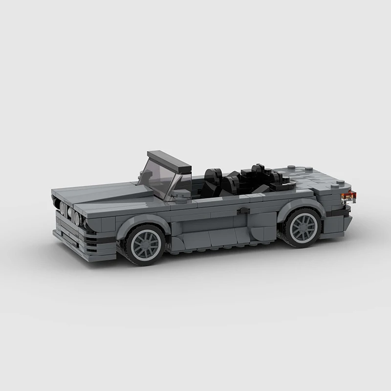 MOC Open Car Speed Champion Racing City Cabriolet M3 E30 Convertible Runabout Vehicle Model Building Blocks Bricks Kid Toys Gift