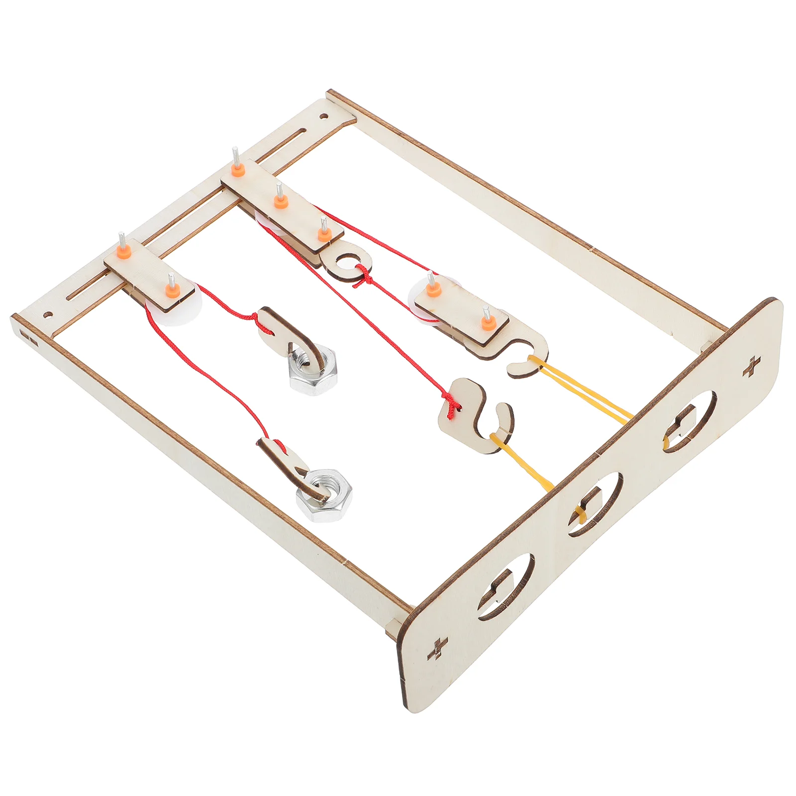 Crane Pulley Block Stands Teaching Tool for Physical Mechanics Wooden Model Student