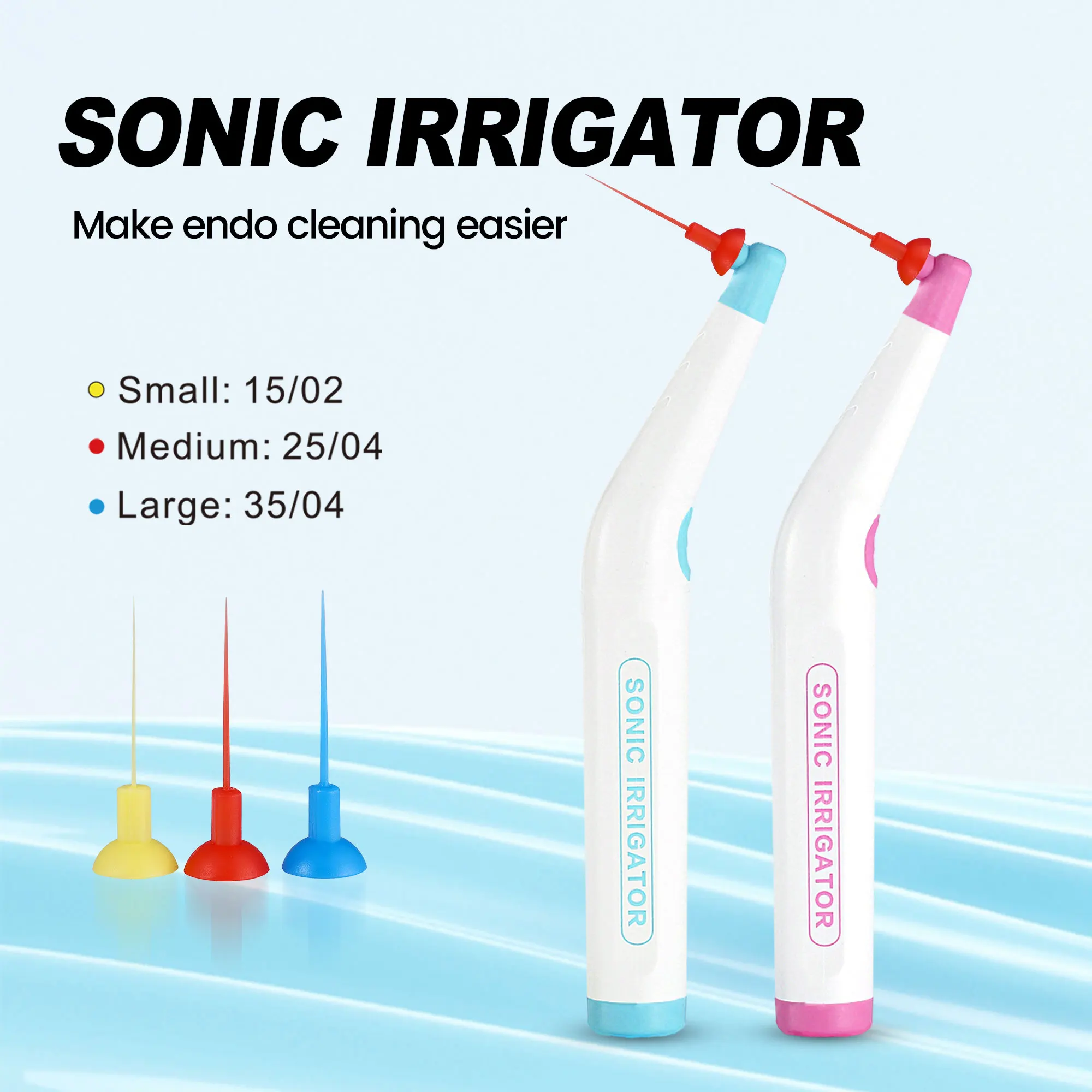 

Dental Basic Instrument Endo Cleaning Sonic Irrigator With 60pcs Tips Single Press Button Sonic Activator For Endo Root Canal