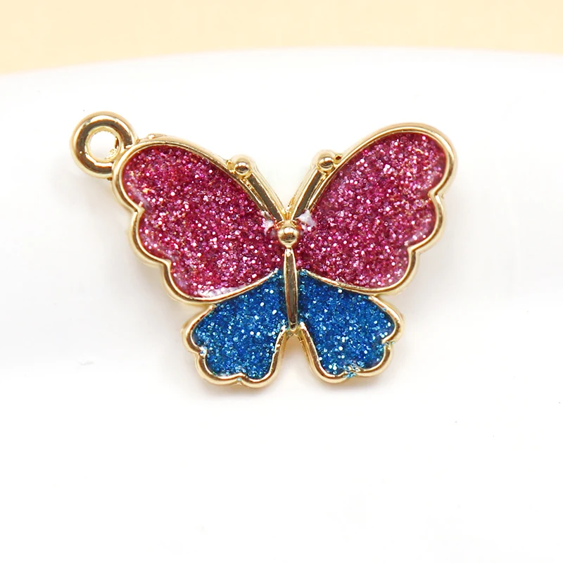 10pcs Colored Butterfly Charms For Jewelry Making DIY Necklaces Earrings Bracelets Handmade Jewelry Findings Pendants Accessorie