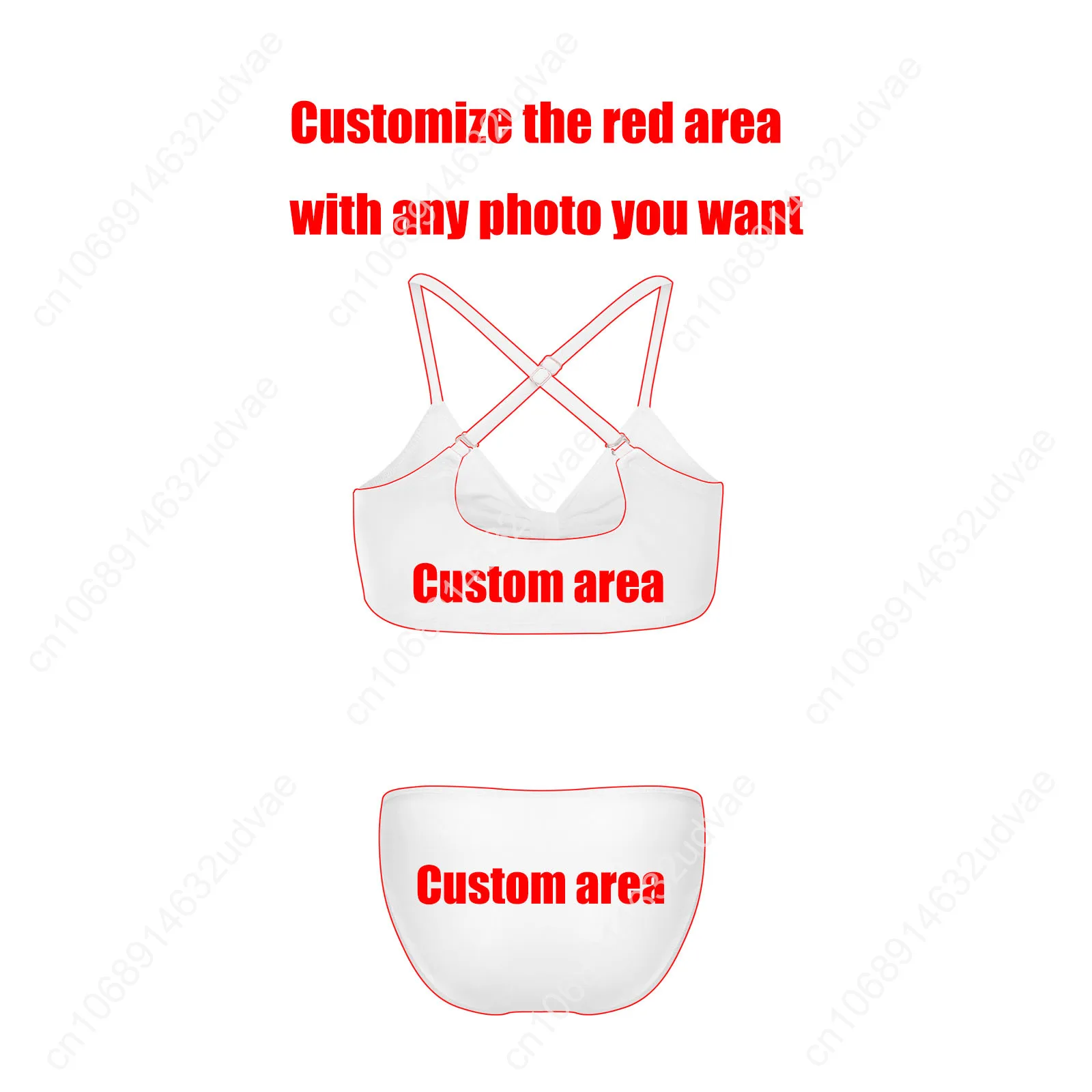 Custom Bathing Suits Cross Strap Suspenders Swimsuits Womens Personalized Bikini Pool Party Beach Swimwear Customized Beachwear