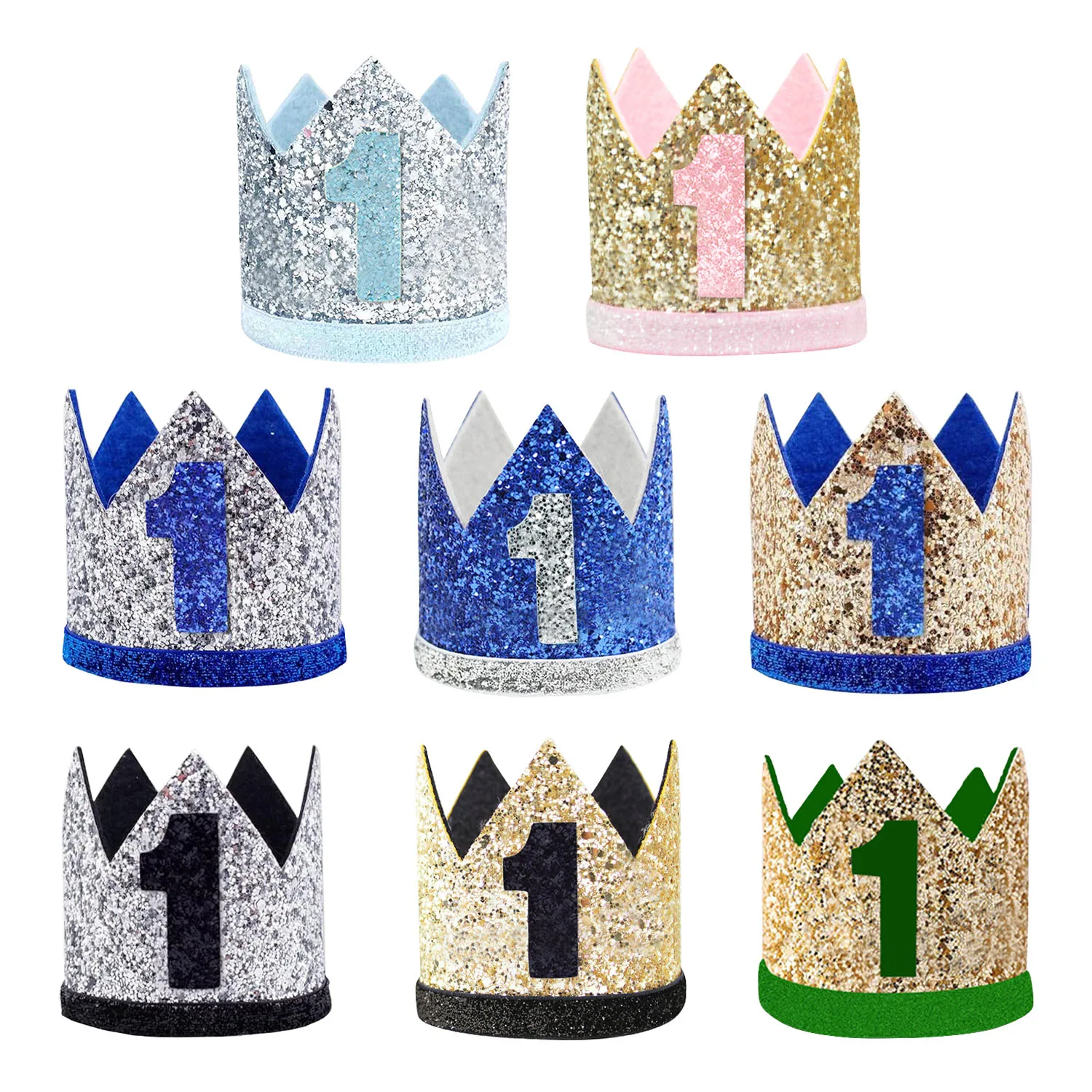 Birthday Hat, first birthday party hat, Birthday Crown Headbands for Baby Boy 1st Birthday Party Supplies