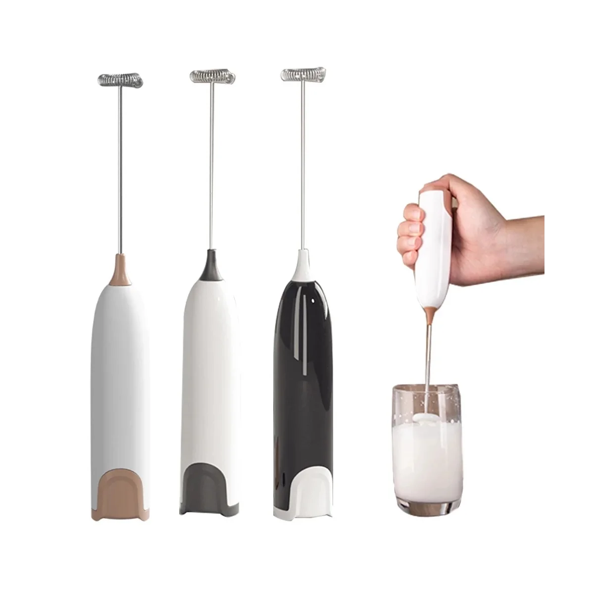 Cucina elettrica Foamer frusta Mixer agitatore caffè Cappuccino frusta frullino per le uova schiumoso nero