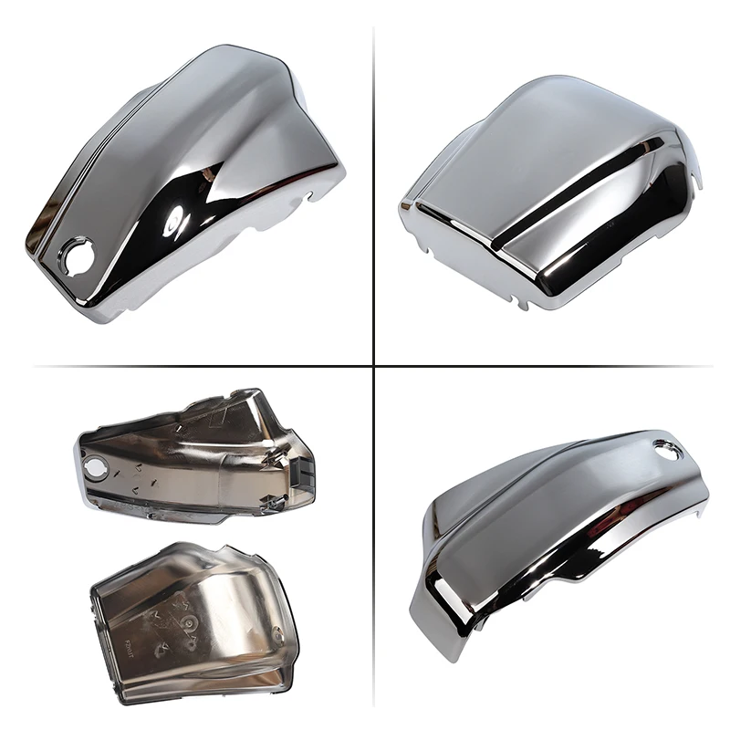 Left Right 2Pcs Motorcycle Battery Side Covers Fairing Chrome Black For Yamaha Dragstar Vstar XVS1100 Classic Custom 1999-2011