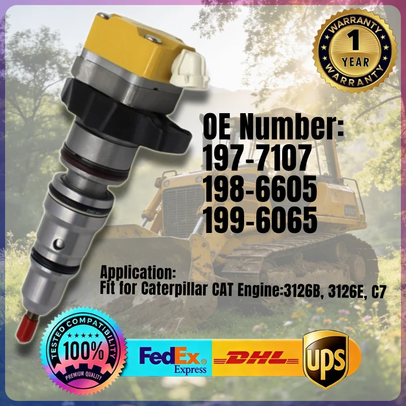 Fuel Injector 197-7107  198-6605  199-6065 1977107  1986605  1996065 for Caterpillar CAT Engine 3126B 3126E C7
