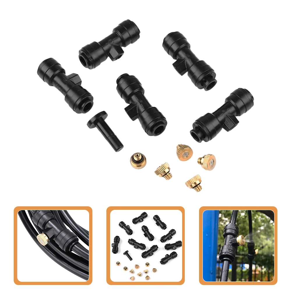 

Misting Nozzles Mister Sprinkler Replacement Heads Tees Saving Lawn Gardening Foliage Plants Potted Greenhouse