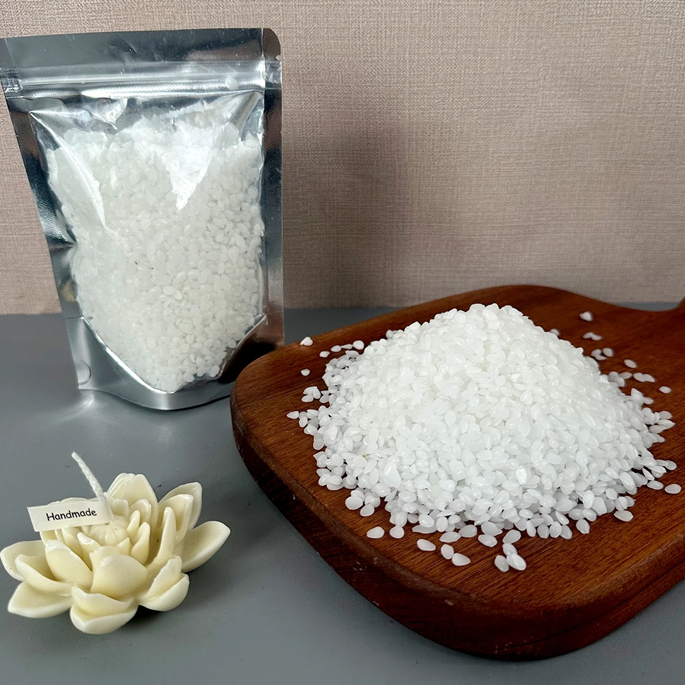 Cera de abejas blanca Natural de 100 a 1000g, fabricación de velas hechas a mano, materia prima de cera, partículas de cera inodoro, suministros de