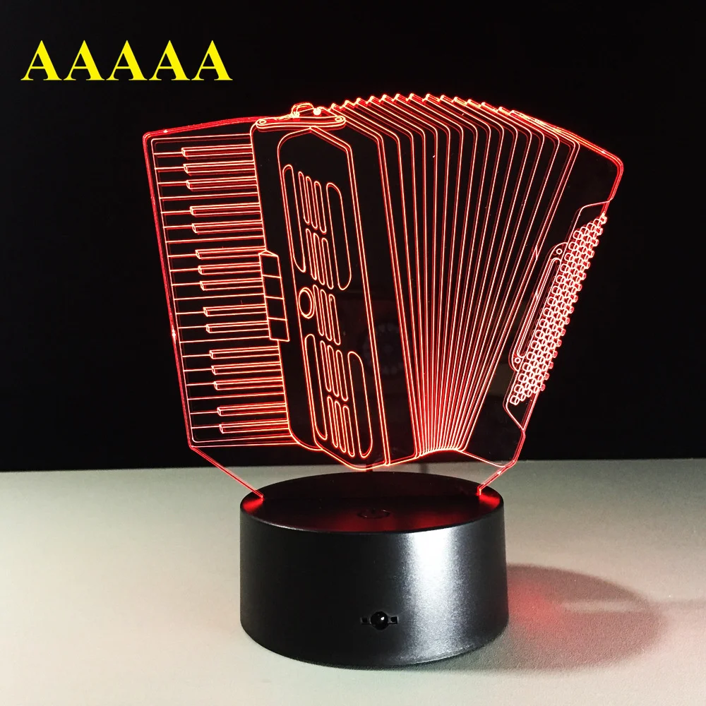 Fashion Accordion 3D LED Lamp Colorful Touch Visual Light Creative 3D Desk Bedroom Sleeping Lighting Child Birthday Xmas Gifts