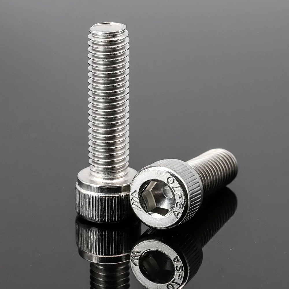 NINDEJIN Hexagon Hex Socket Cap Head Screw M1.6 M2 M2.5 M3 M4 M5 M6 M8 M10 Stainless Steel Allen Bolt DIN912 Hex Screw with Key