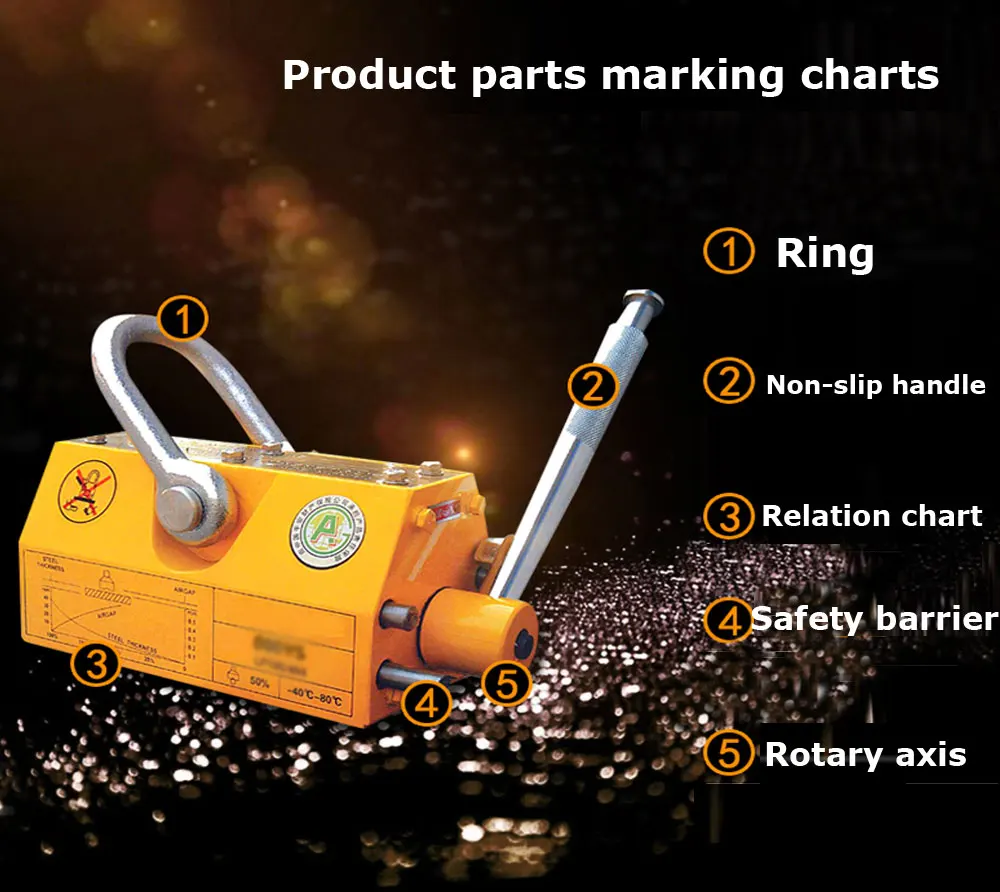 Electromagnet Jack Magnetic Crane Lifter 600kg Electromagnet Suction Cup Strong Industrial Iron YS-600