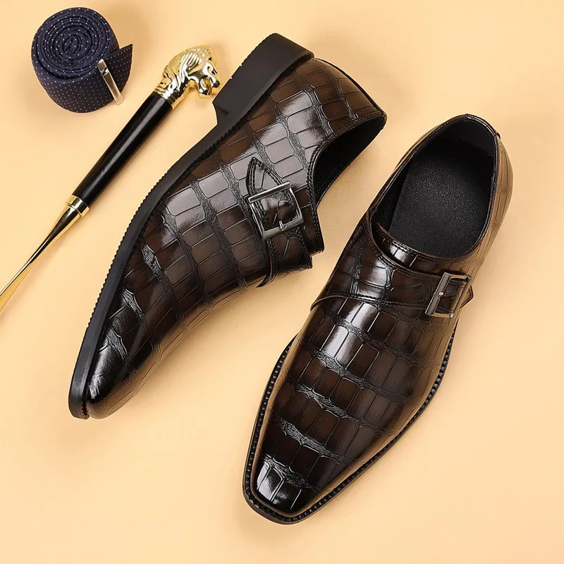 

British Style Men's Leather Shoes Classic Business Formal Office Shoes Men‘s Loafers Fashion Casual Leather Shoe Men Dress Shoes